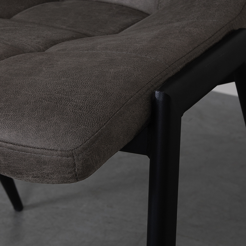 pro_94804_img_8887768 LABEL51 Eetkamerstoel Noor - Antraciet - Micro Suede - Zwart Metalen Frame