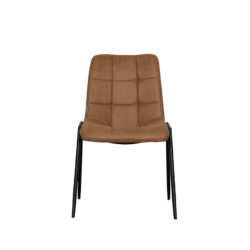 pro_94809_img_8887771 LABEL51 Eetkamerstoel Noor - Cognac - Micro Suede - Zwart Metalen Frame