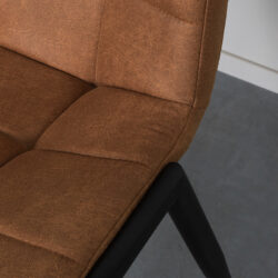 pro_94809_img_8887774 LABEL51 Eetkamerstoel Noor - Cognac - Micro Suede - Zwart Metalen Frame