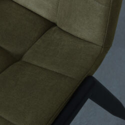 LABEL51 Eetkamerstoel Noor - Moss - Micro Suede - Zwart Metalen Frame