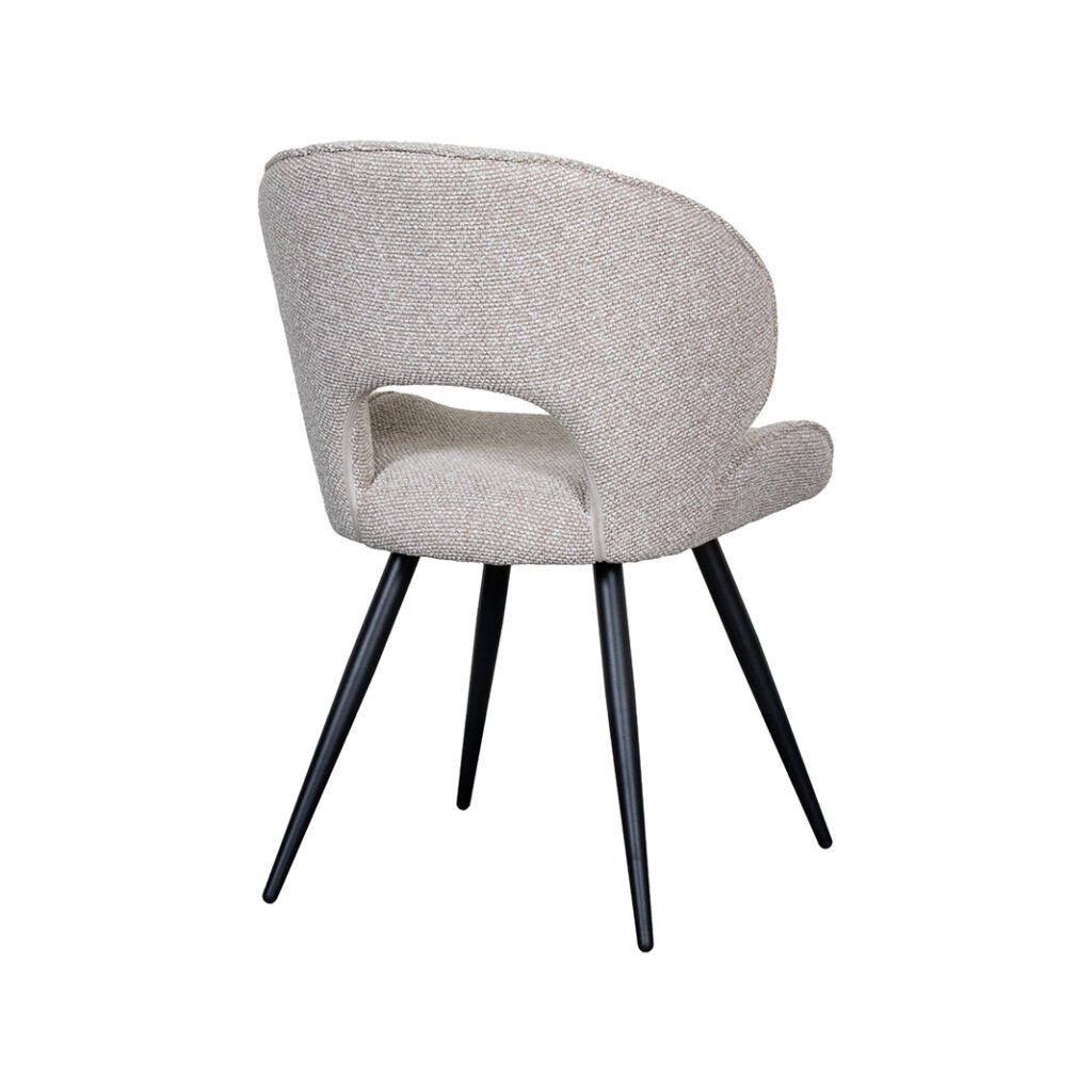 pro_94824_img_8942321 LABEL51 Eetkamerstoel Sakura - Naturel - Royal Boucle - Zwart Metalen Frame