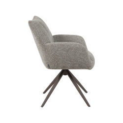 LABEL51 Eetkamerstoel Padua - Mushroom - Royal Boucle - Brons Metalen Frame