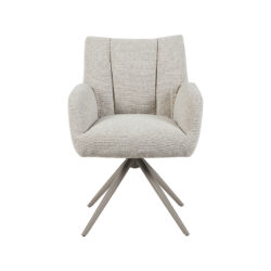 LABEL51 Eetkamerstoel Padua - Naturel - Royal Boucle - Taupe Metalen Frame