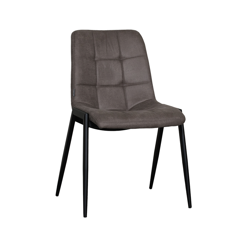 pro_96921_img_8887784 LABEL51 Eetkamerstoel Noor - Taupe - Micro Suede - Zwart Metalen Frame