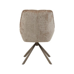 pro_105430_img_9234115 LABEL51 Eetkamerstoelen Reims - Taupe - Chenille - Brons Metalen Frame