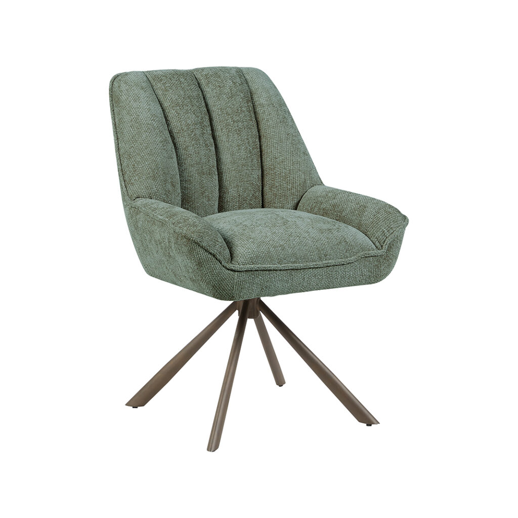 pro_105431_img_9234085 LABEL51 Eetkamerstoelen Reims - Hunter - Chenille - Brons Metalen Frame