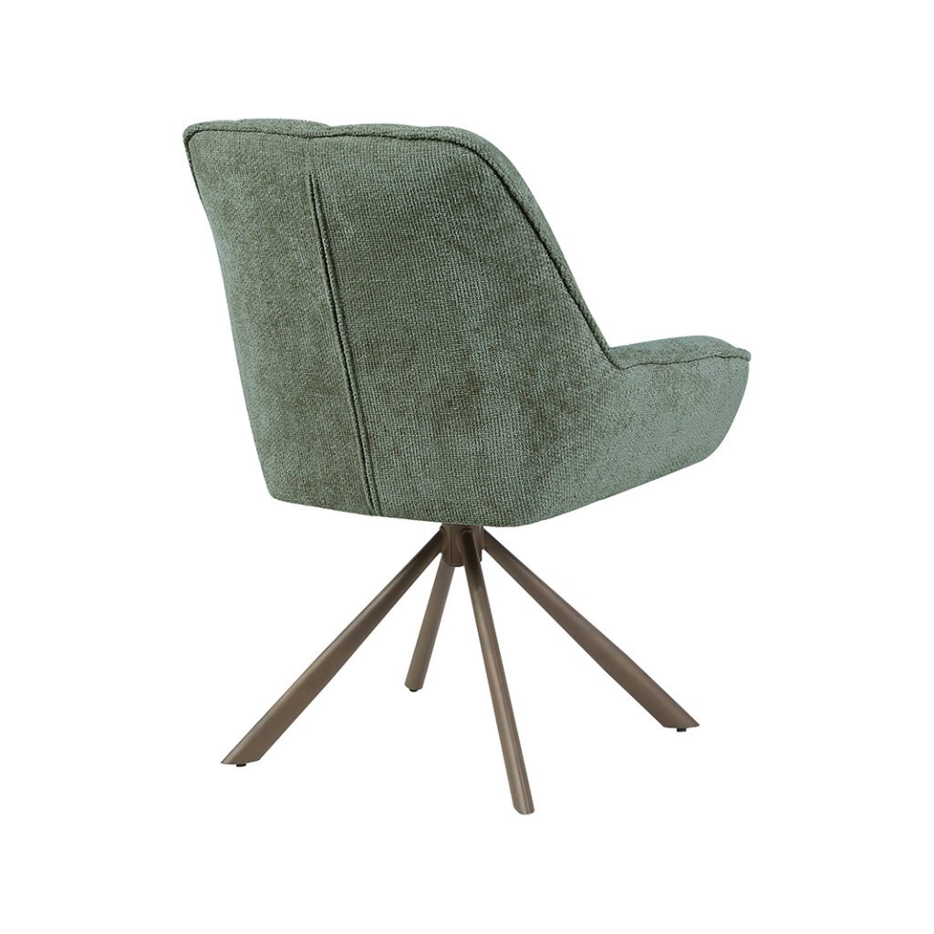 pro_105431_img_9234087 LABEL51 Eetkamerstoelen Reims - Hunter - Chenille - Brons Metalen Frame