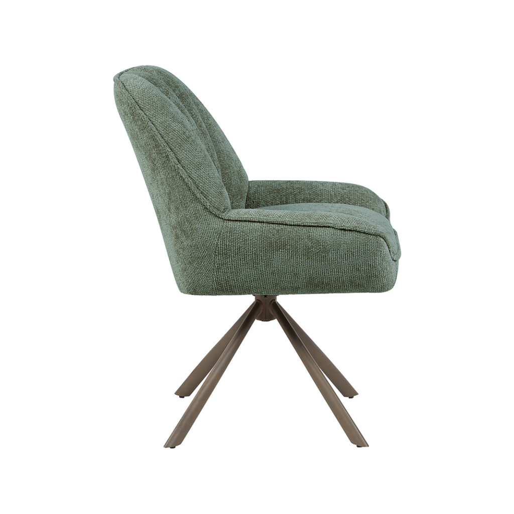 pro_105431_img_9234088 LABEL51 Eetkamerstoelen Reims - Hunter - Chenille - Brons Metalen Frame