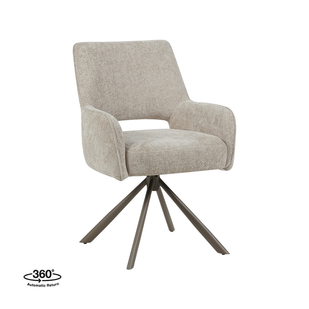 pro_105433_img_9234119 LABEL51 Eetkamerstoelen Bergerac - Naturel - Chenille - Brons Metalen Frame