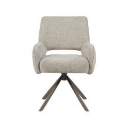 pro_105433_img_9234121 LABEL51 Eetkamerstoelen Bergerac - Naturel - Chenille - Brons Metalen Frame