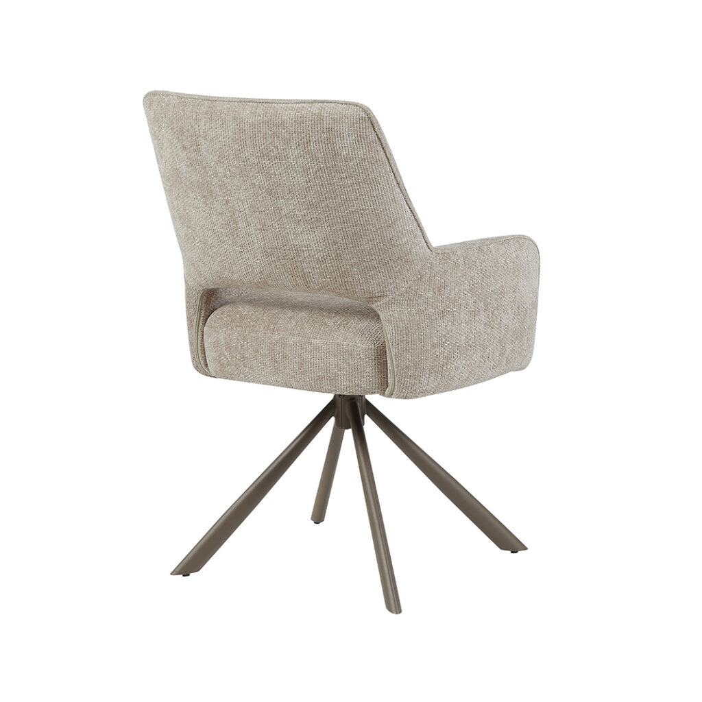 pro_105433_img_9234123 LABEL51 Eetkamerstoelen Bergerac - Naturel - Chenille - Brons Metalen Frame