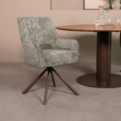 pro_105435_img_9234090 LABEL51 Eetkamerstoelen Bergerac - Hunter - Chenille - Brons Metalen Frame