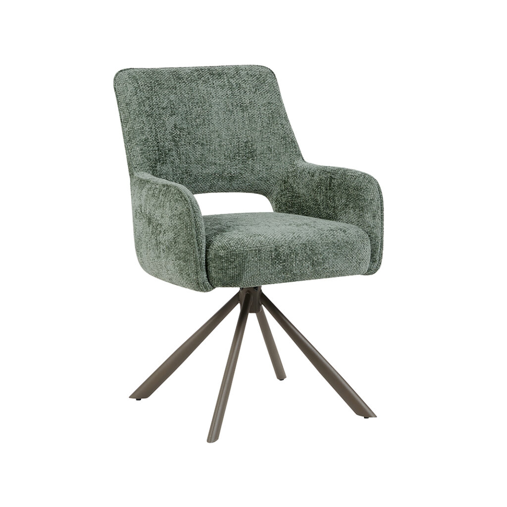 pro_105435_img_9234092 LABEL51 Eetkamerstoelen Bergerac - Hunter - Chenille - Brons Metalen Frame