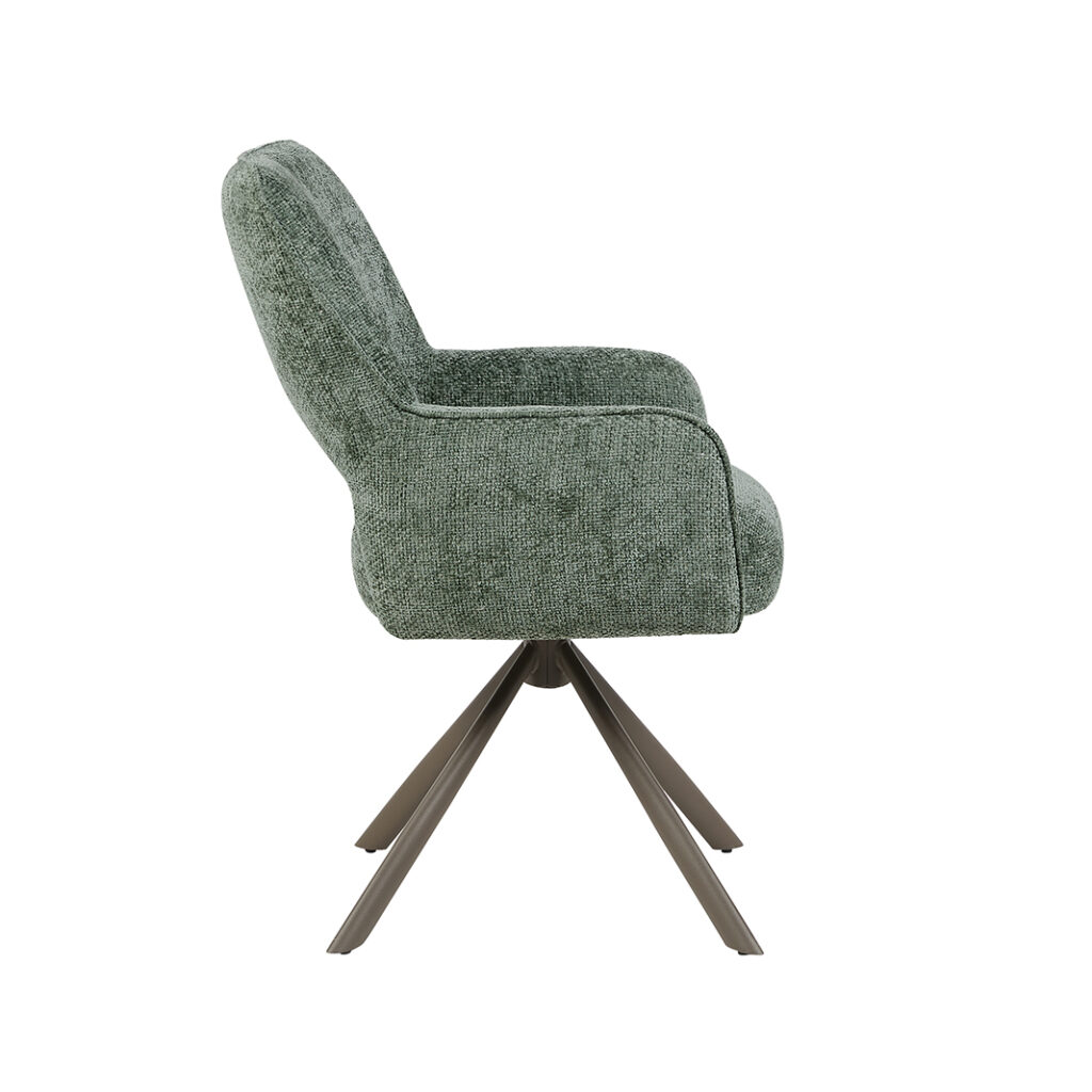 pro_105435_img_9234094 LABEL51 Eetkamerstoelen Bergerac - Hunter - Chenille - Brons Metalen Frame