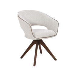 LABEL51 Eetkamerstoelen Osuma - Naturel - Geweven - Walnoot Houten Frame