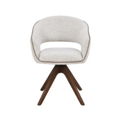 LABEL51 Eetkamerstoelen Osuma - Naturel - Geweven - Walnoot Houten Frame