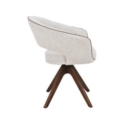LABEL51 Eetkamerstoelen Osuma - Naturel - Geweven - Walnoot Houten Frame