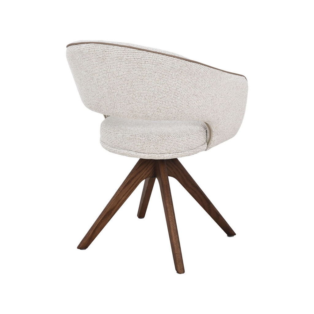 LABEL51 Eetkamerstoelen Osuma - Naturel - Geweven - Walnoot Houten Frame