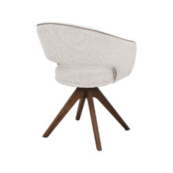 LABEL51 Eetkamerstoelen Osuma - Naturel - Geweven - Walnoot Houten Frame