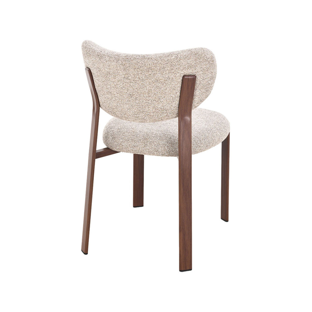 pro_106378_img_8814837 LABEL51 Eetkamerstoelen Mika - Beige - Geweven - Walnoot Houtlook Metaal
