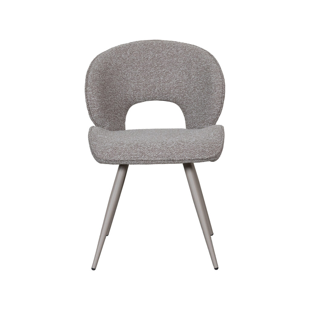 pro_107681_img_9209605 LABEL51 Eetkamerstoelen Sakura - Mushroom - Boucle - Taupe Metalen Frame