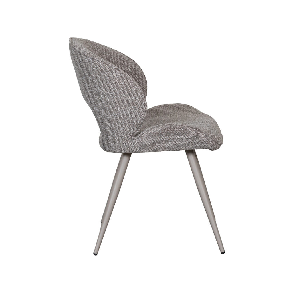 pro_107681_img_9209606 LABEL51 Eetkamerstoelen Sakura - Mushroom - Boucle - Taupe Metalen Frame