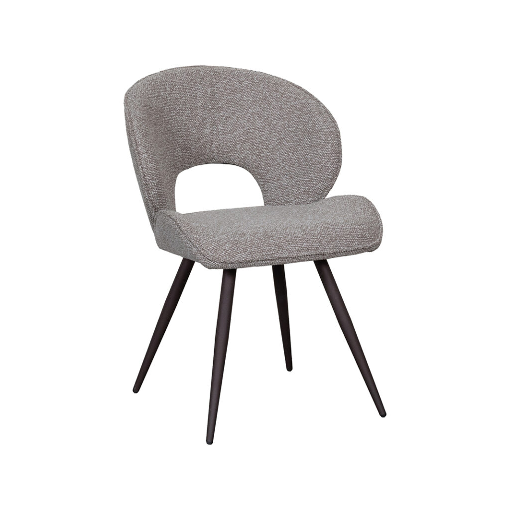 LABEL51 Eetkamerstoelen Sakura - Mushroom - Boucle - Brons Metalen Frame