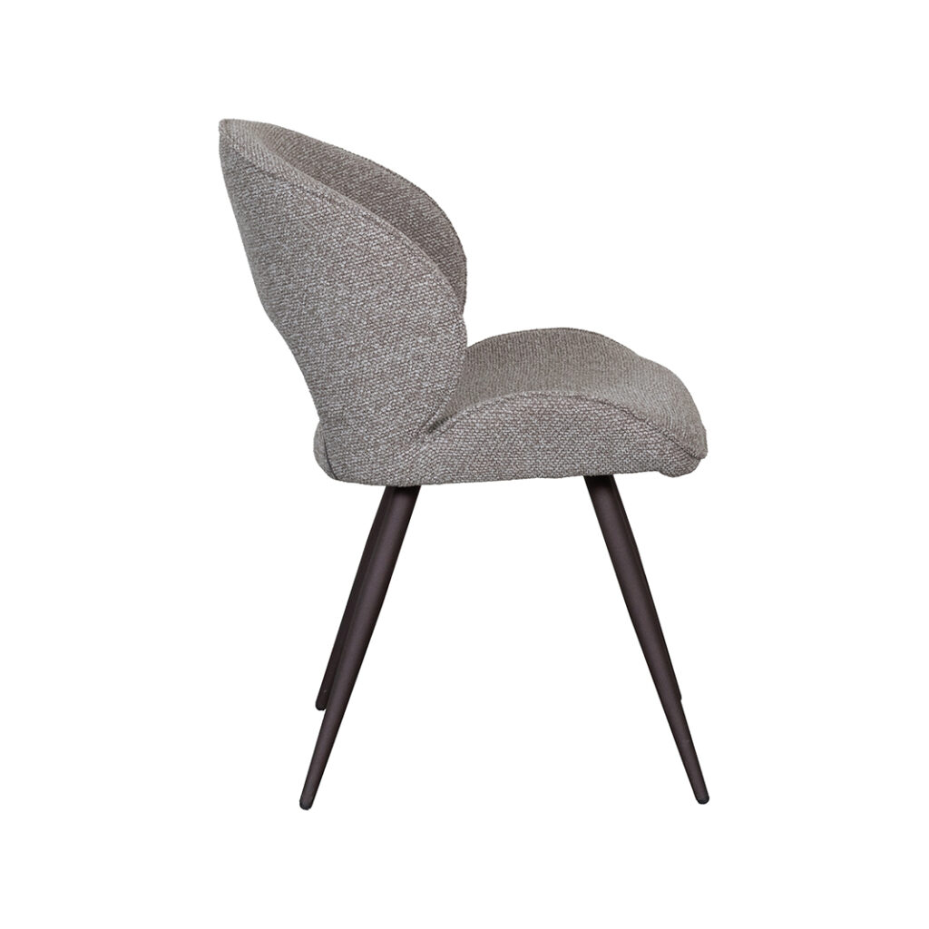 LABEL51 Eetkamerstoelen Sakura - Mushroom - Boucle - Brons Metalen Frame