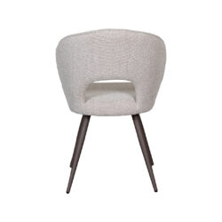 LABEL51 Eetkamerstoelen Sakura - Naturel - Boucle - Brons Metalen Frame