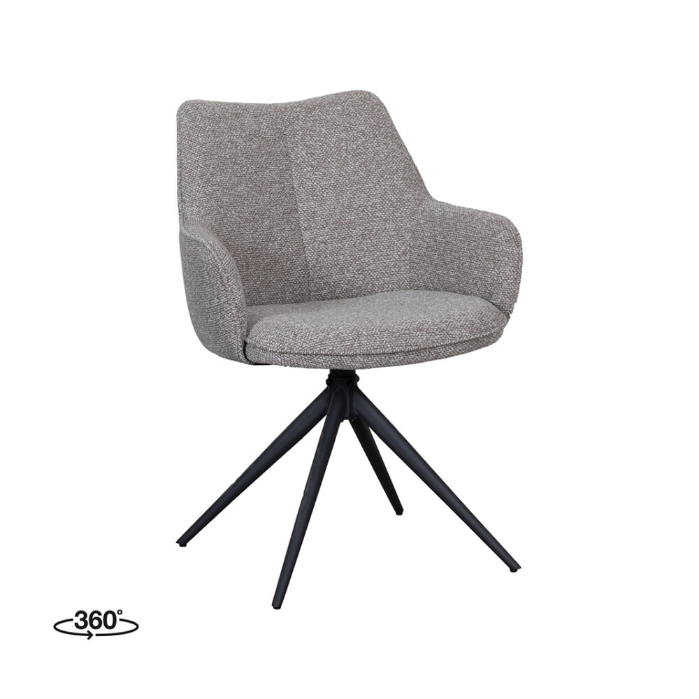 LABEL51 Eetkamerstoelen Sawa - Mushroom - Boucle
