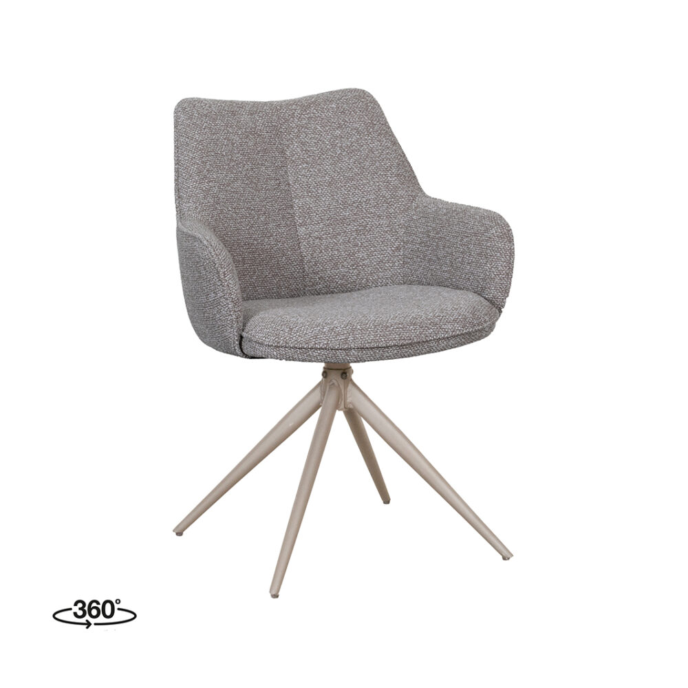 LABEL51 Eetkamerstoelen Sawa - Mushroom - Boucle