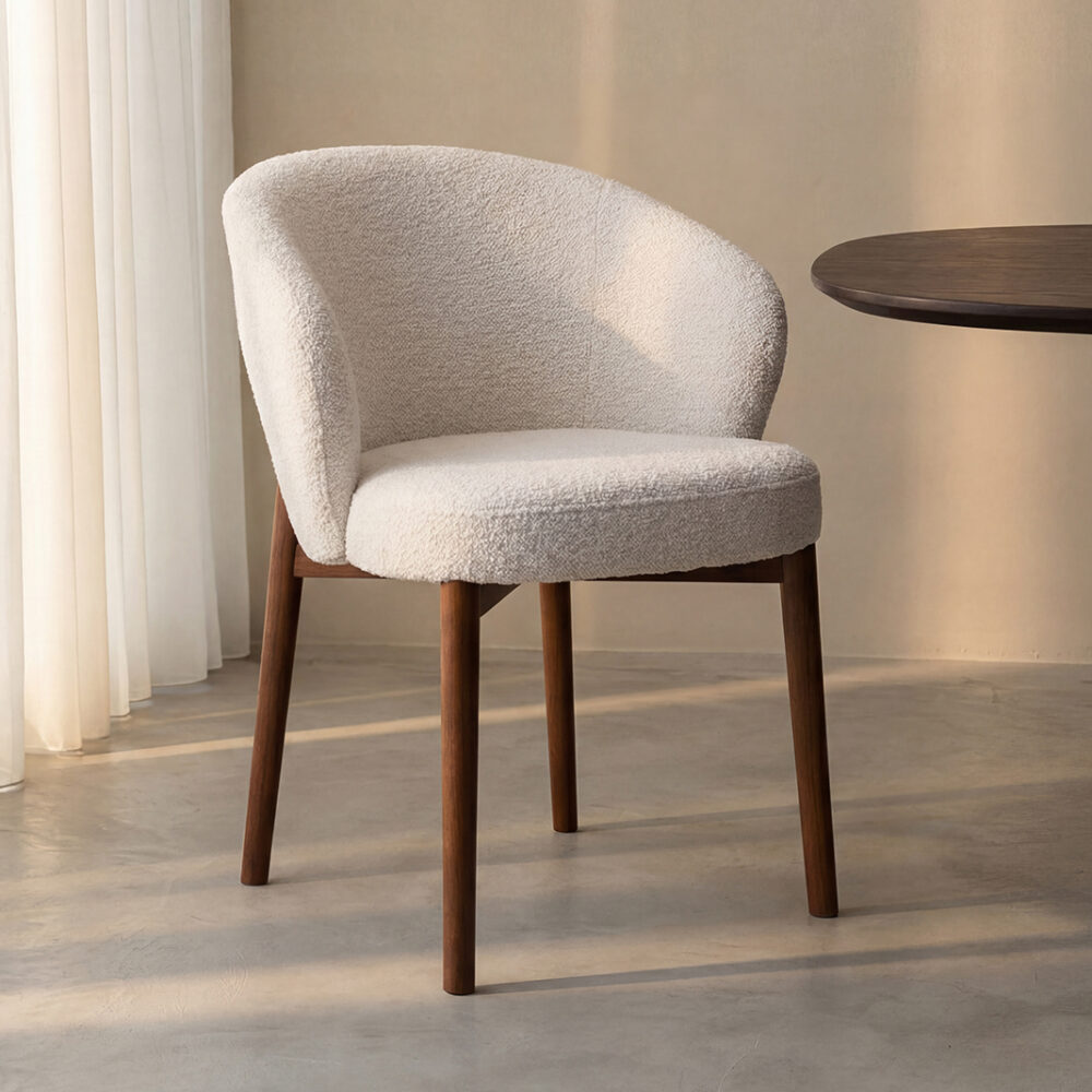 LABEL51 Eetkamerstoelen Sakiko - Champagne - Geweven