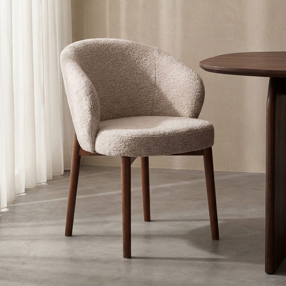LABEL51 Eetkamerstoelen Sakiko - Beige - Geweven