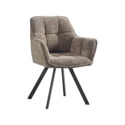 LABEL51 Eetkamerstoelen Riley - Taupe - Geweven