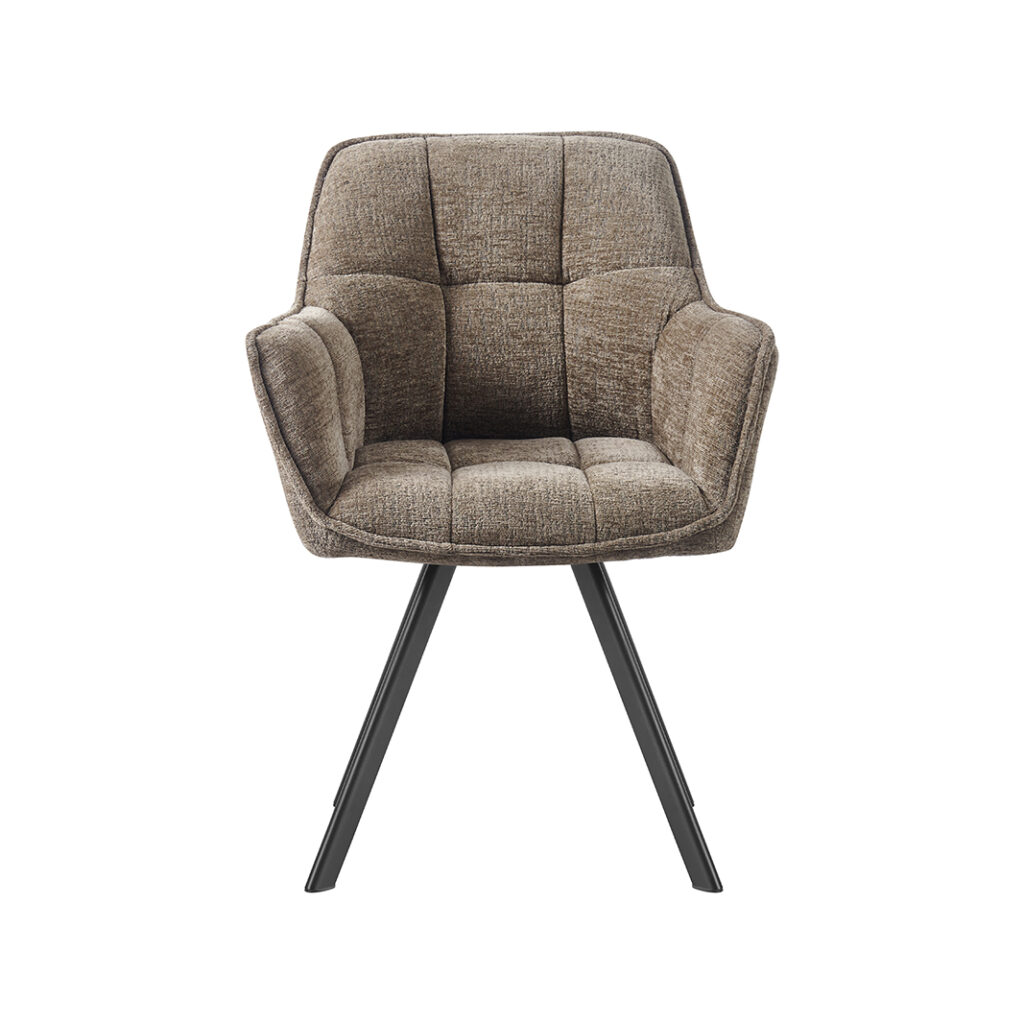 LABEL51 Eetkamerstoelen Riley - Taupe - Geweven