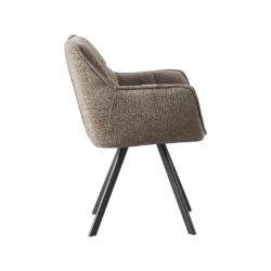 LABEL51 Eetkamerstoelen Riley - Taupe - Geweven