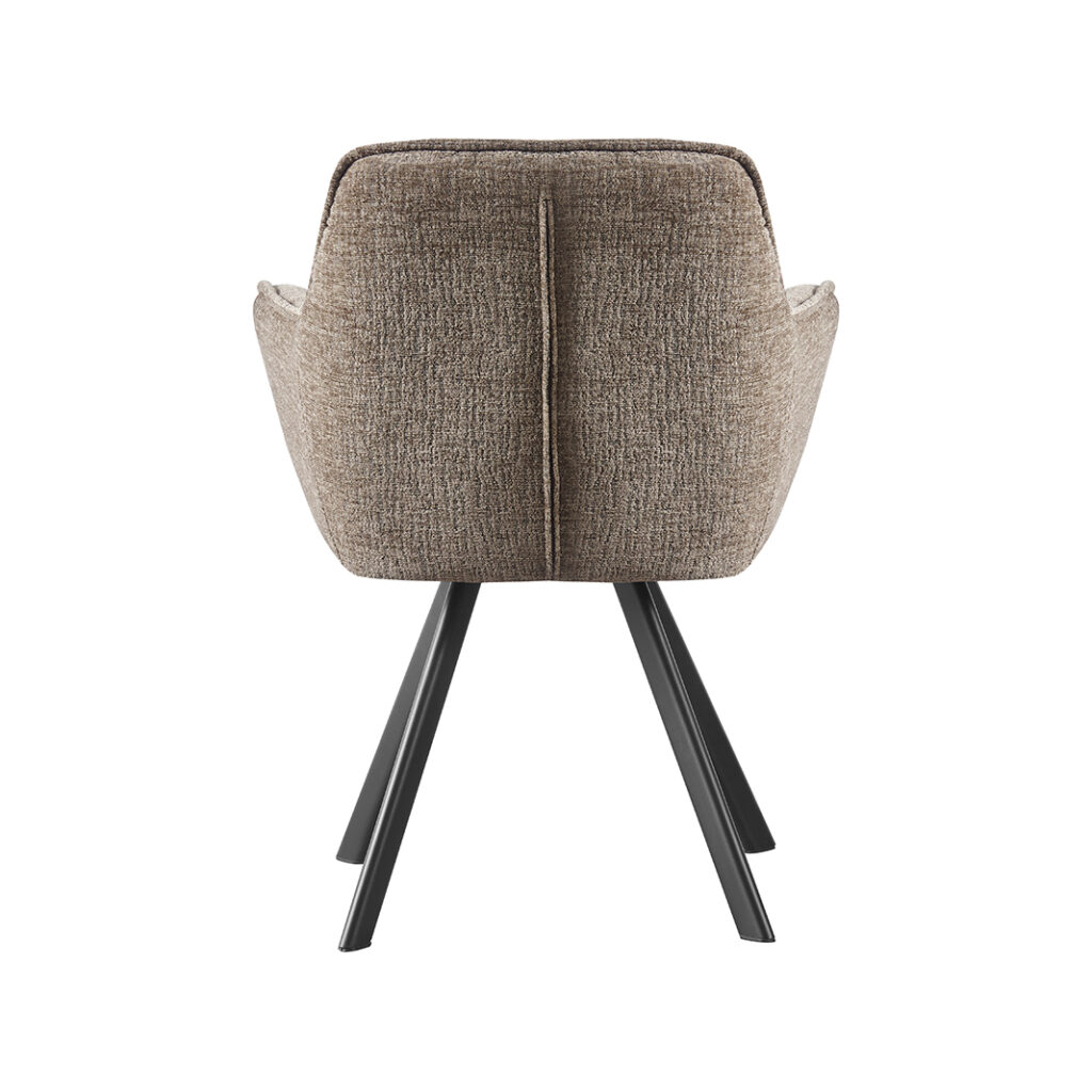 LABEL51 Eetkamerstoelen Riley - Taupe - Geweven