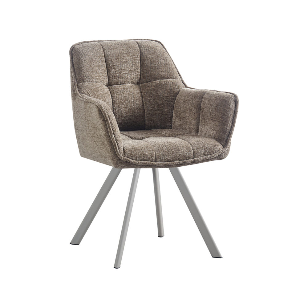 LABEL51 Eetkamerstoelen Riley - Taupe - Geweven