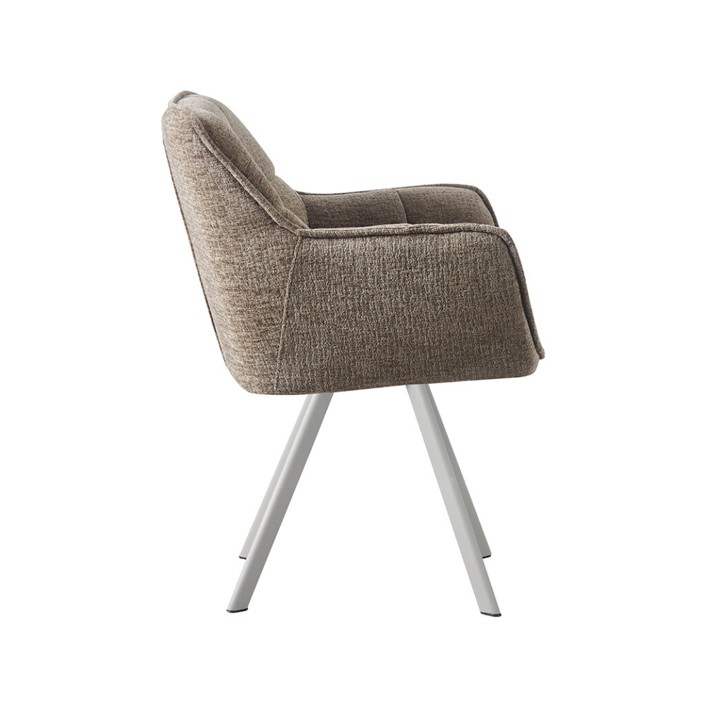 LABEL51 Eetkamerstoelen Riley - Taupe - Geweven