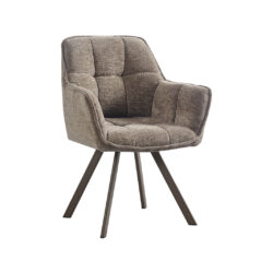 LABEL51 Eetkamerstoelen Riley - Taupe - Geweven