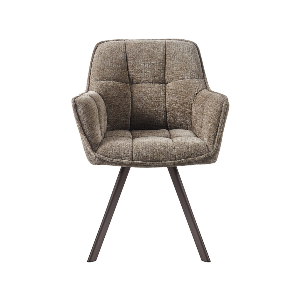 LABEL51 Eetkamerstoelen Riley - Taupe - Geweven