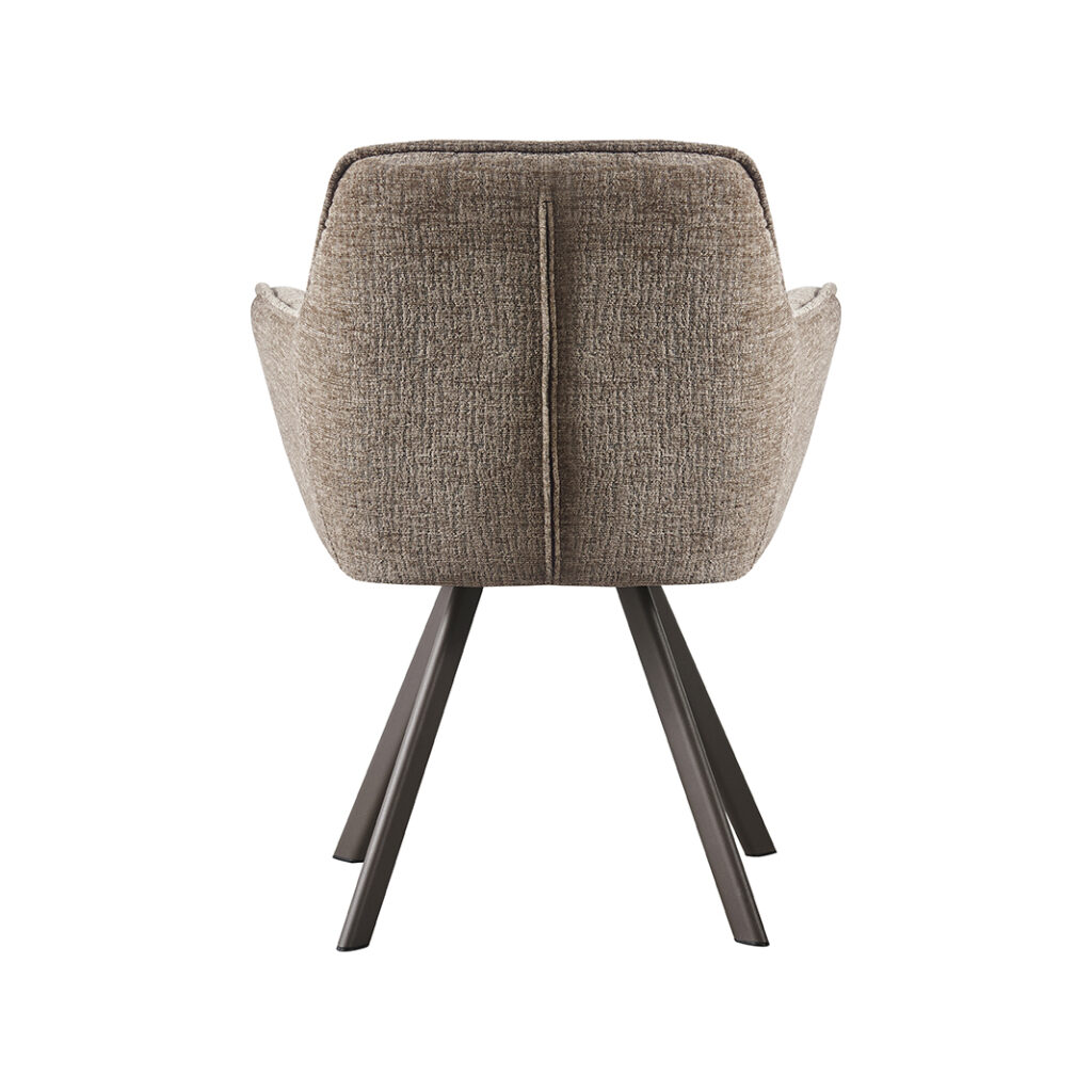 LABEL51 Eetkamerstoelen Riley - Taupe - Geweven