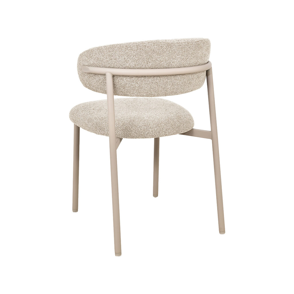 pro_109390_img_9217589 LABEL51 Eetkamerstoelen Kaito - Beige - Geweven - Beige Metalen Frame
