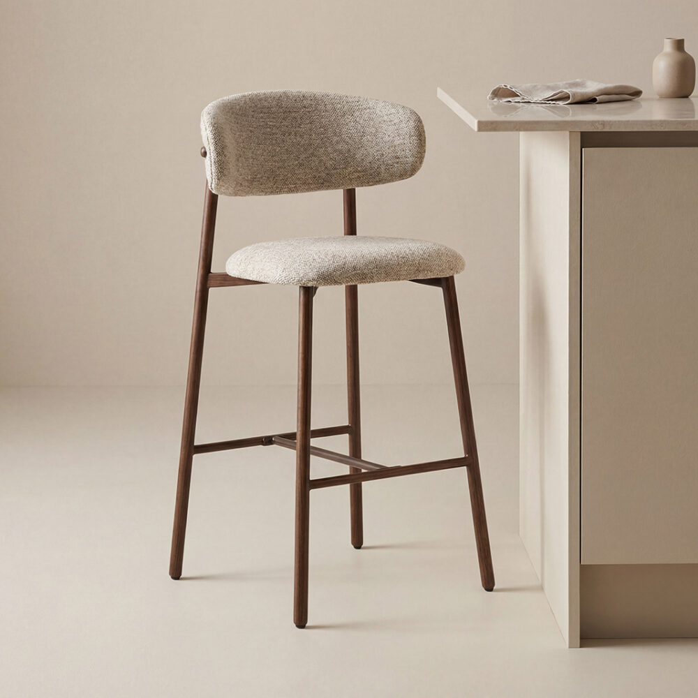 LABEL51 Barkrukken Kaito - Beige - Geweven - Laag
