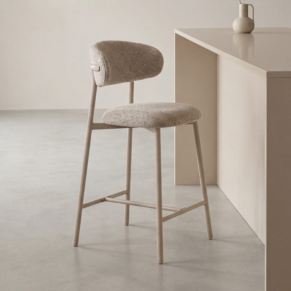 LABEL51 Barkrukken Kaito - Beige - Geweven - Laag