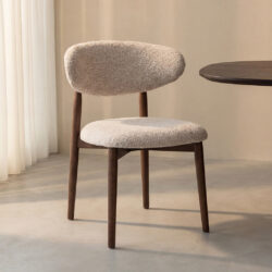 pro_109551_img_9209439 LABEL51 Eetkamerstoelen Kyoto - Beige - Geweven - Walnoot Houten Frame