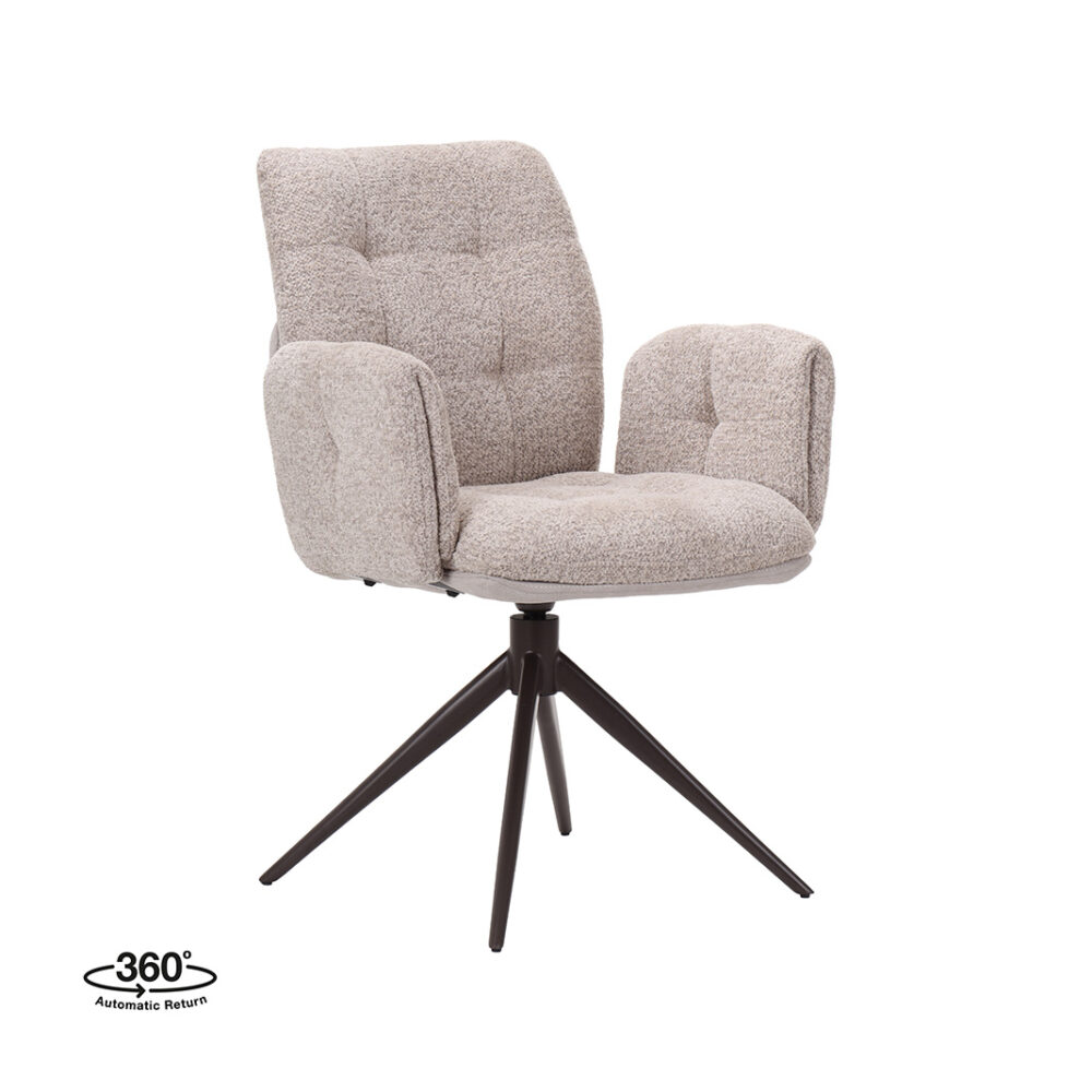 LABEL51 Eetkamerstoelen Unreal - Beige - Geweven