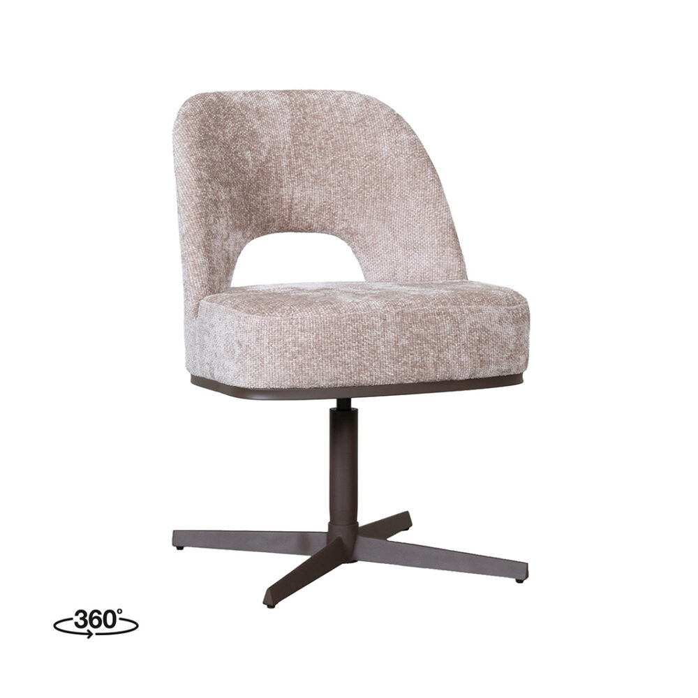 LABEL51 Eetkamerstoelen Port Grimaud - Naturel - Chenille