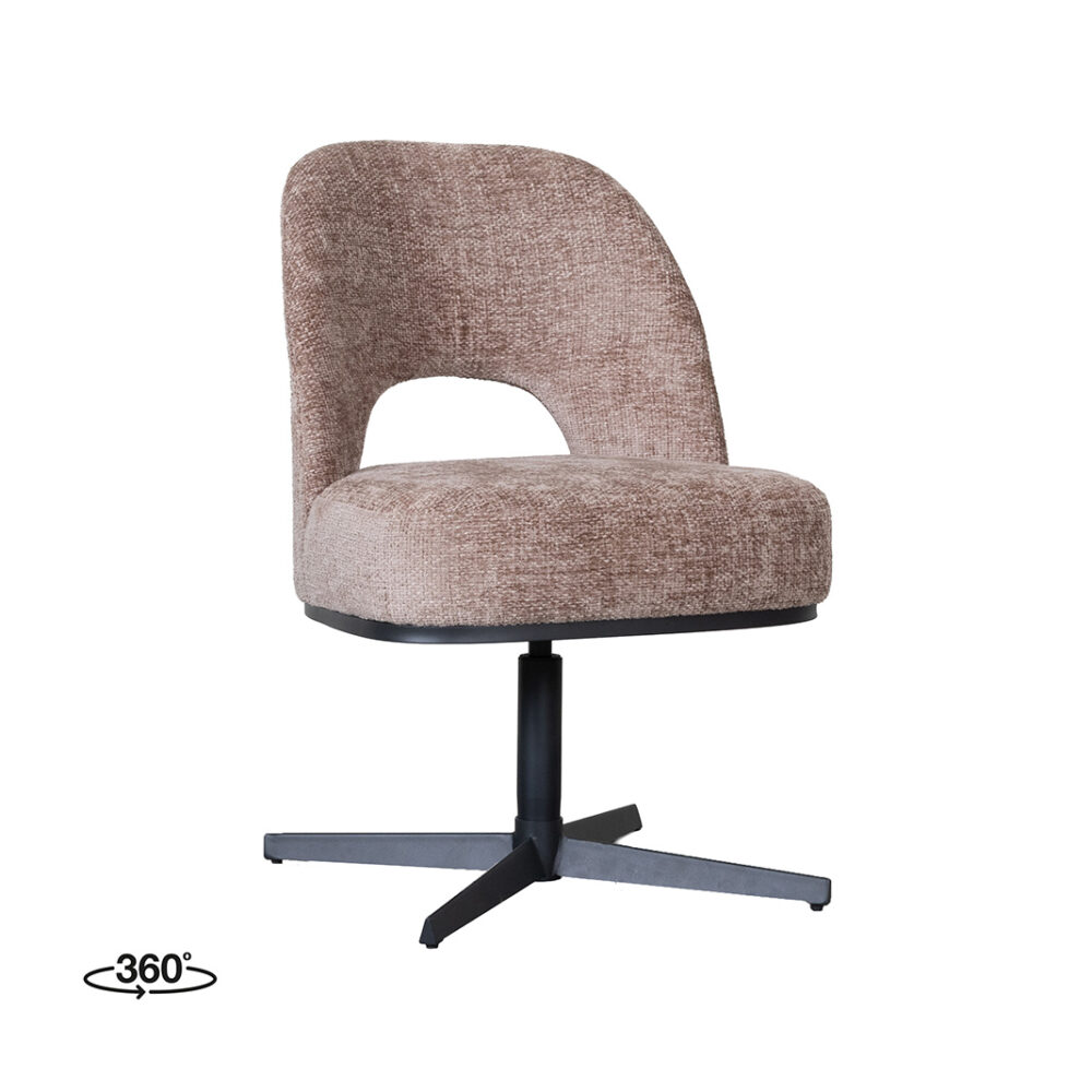 LABEL51 Eetkamerstoelen Port Grimaud - Taupe - Chenille