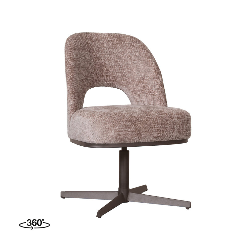 LABEL51 Eetkamerstoelen Port Grimaud - Taupe - Chenille